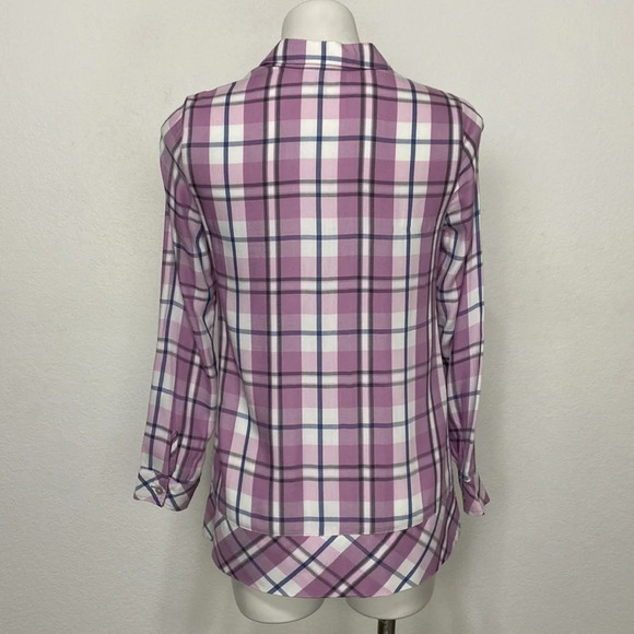 J Jill Plaid Gorpcore Button Down Cowgirl Western Tunic Length Shirt Size XS - Picture 6 of 10